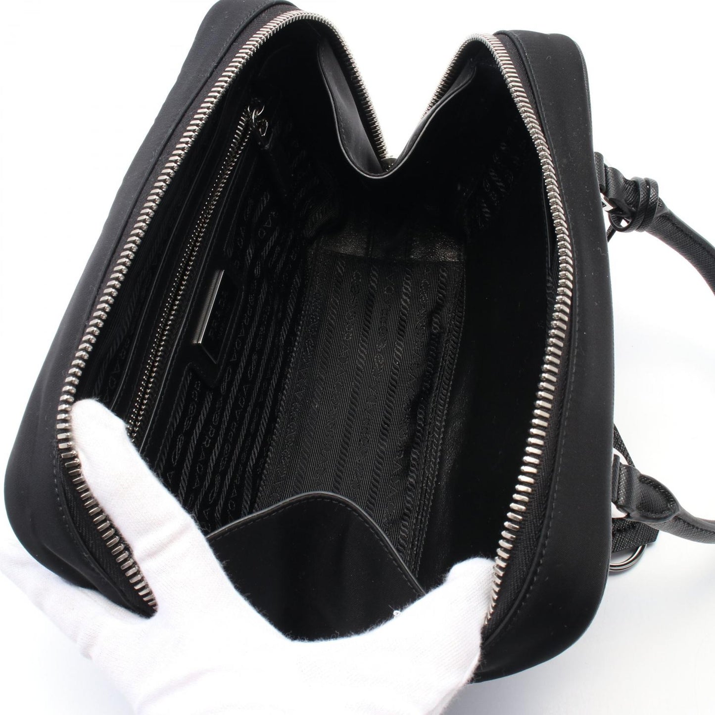 Prada TESSUTO+SAFFIANO 2way bag 1BB1212C4QF0632
