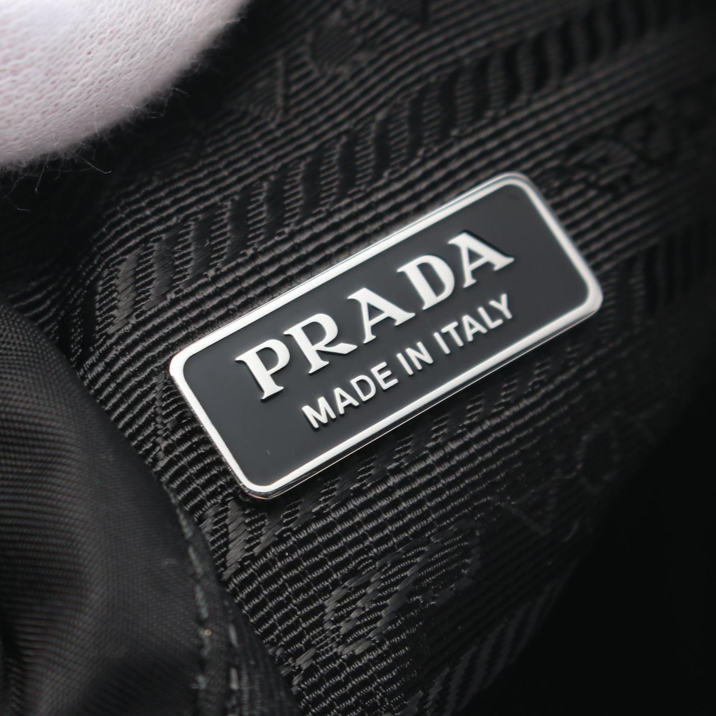 Prada Studs Nylon Handbag