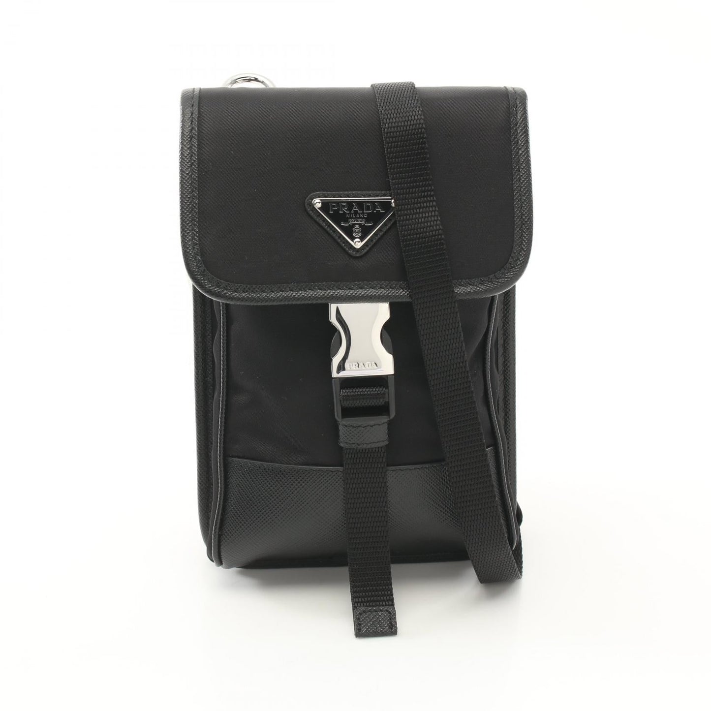 Prada TESSUTO+SAFFIANO Nylon+Saffiano Leather Shoulder Bag