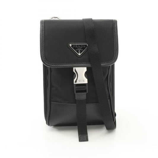 Prada TESSUTO+SAFFIAN Shoulder Bag Nylon Saffiano Leather Shoulder Bag