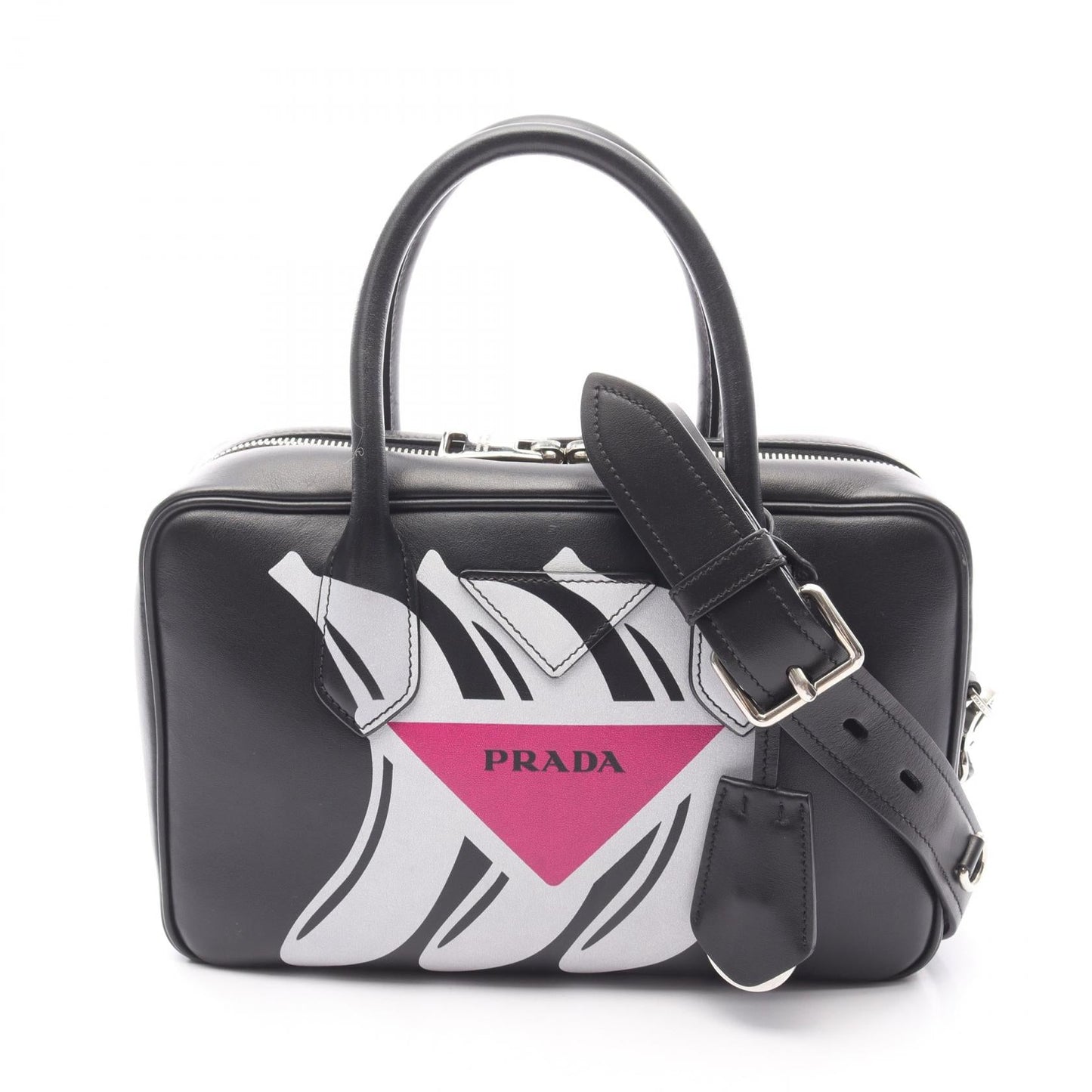 Prada Banana Print Leather Handbag
