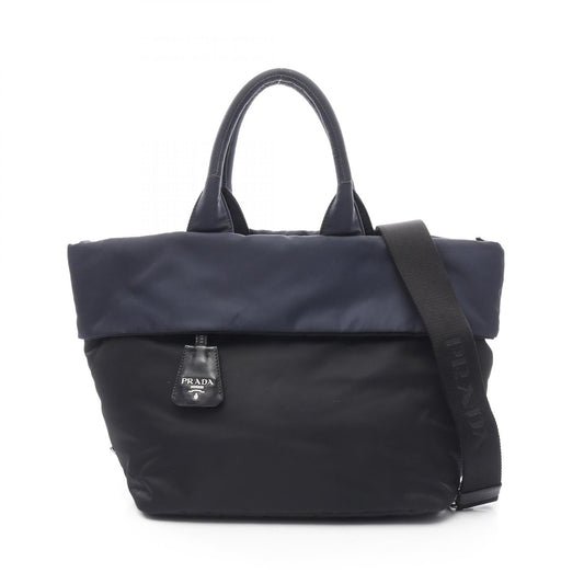 Prada TESSUTO DOUBLE Nylon Leather 2way Bag
