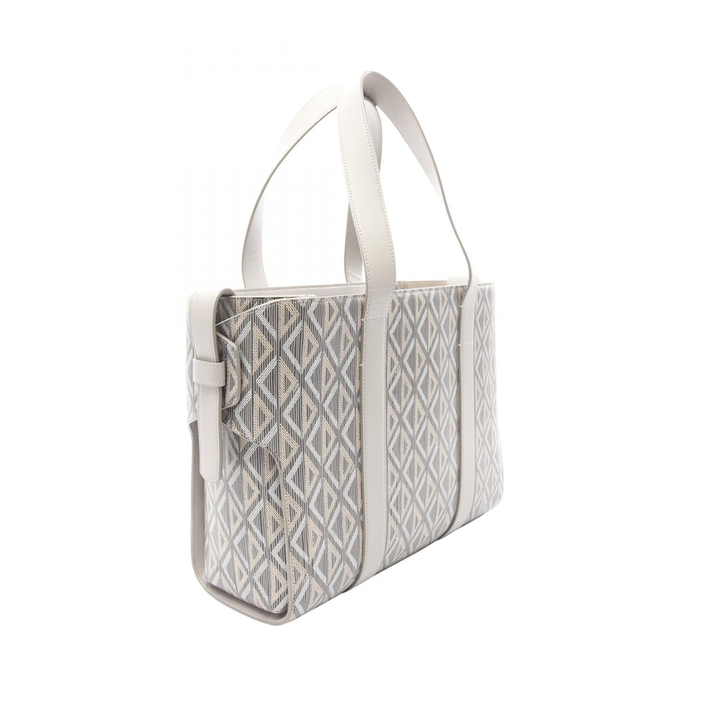 Dior CD Diamond Corolle PVC Coated Canvas Leather Tote Bag
