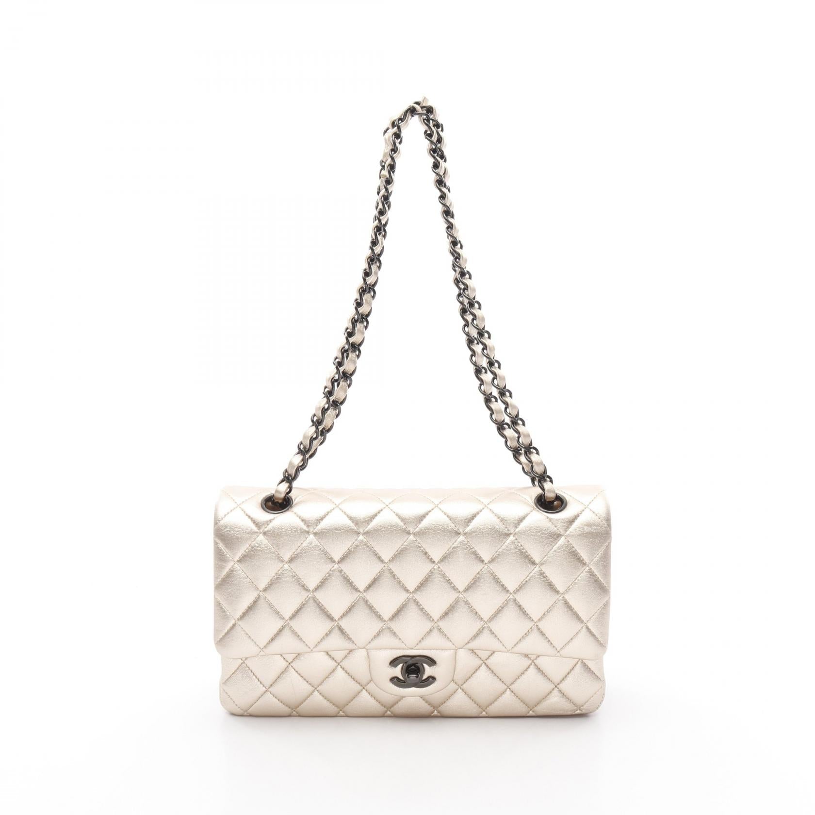 Chanel Matelasse Lambskin Double Flap Shoulder Bag