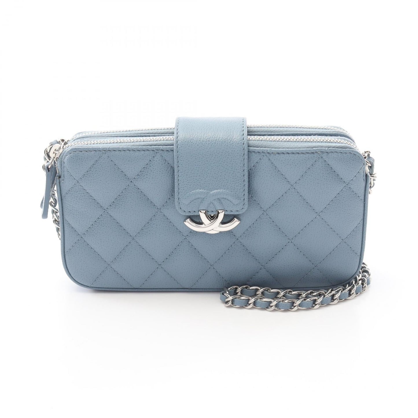 Chanel Half Coco Mark MatelassÃ© Grained Calfskin Shoulder Bag