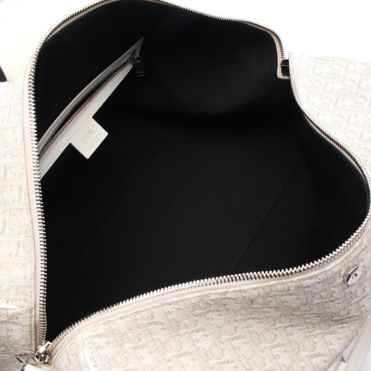 Christian Dior Oblique Canvas Leather Boston Bag