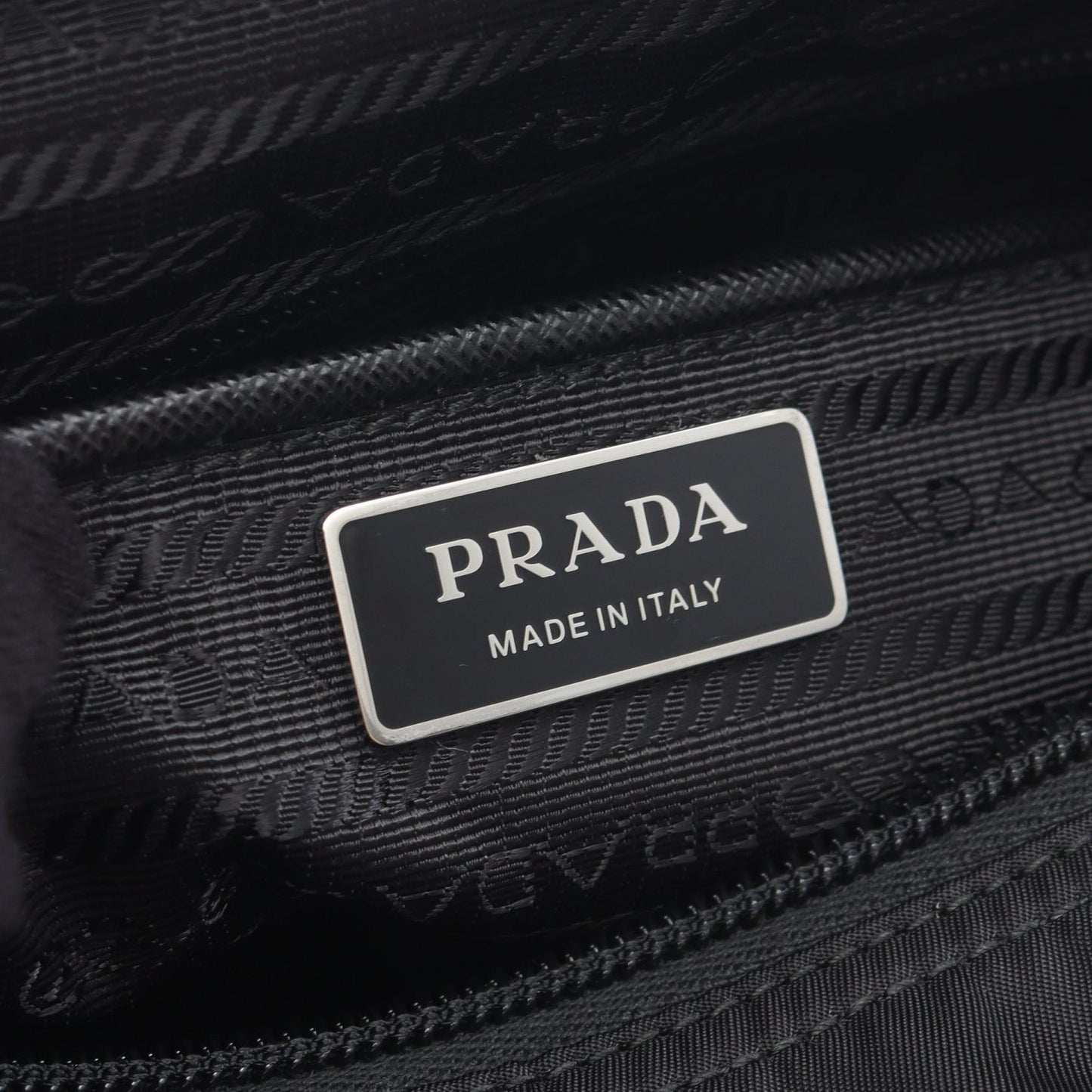 Prada VELA Nylon Saffiano Leather Shoulder Bag