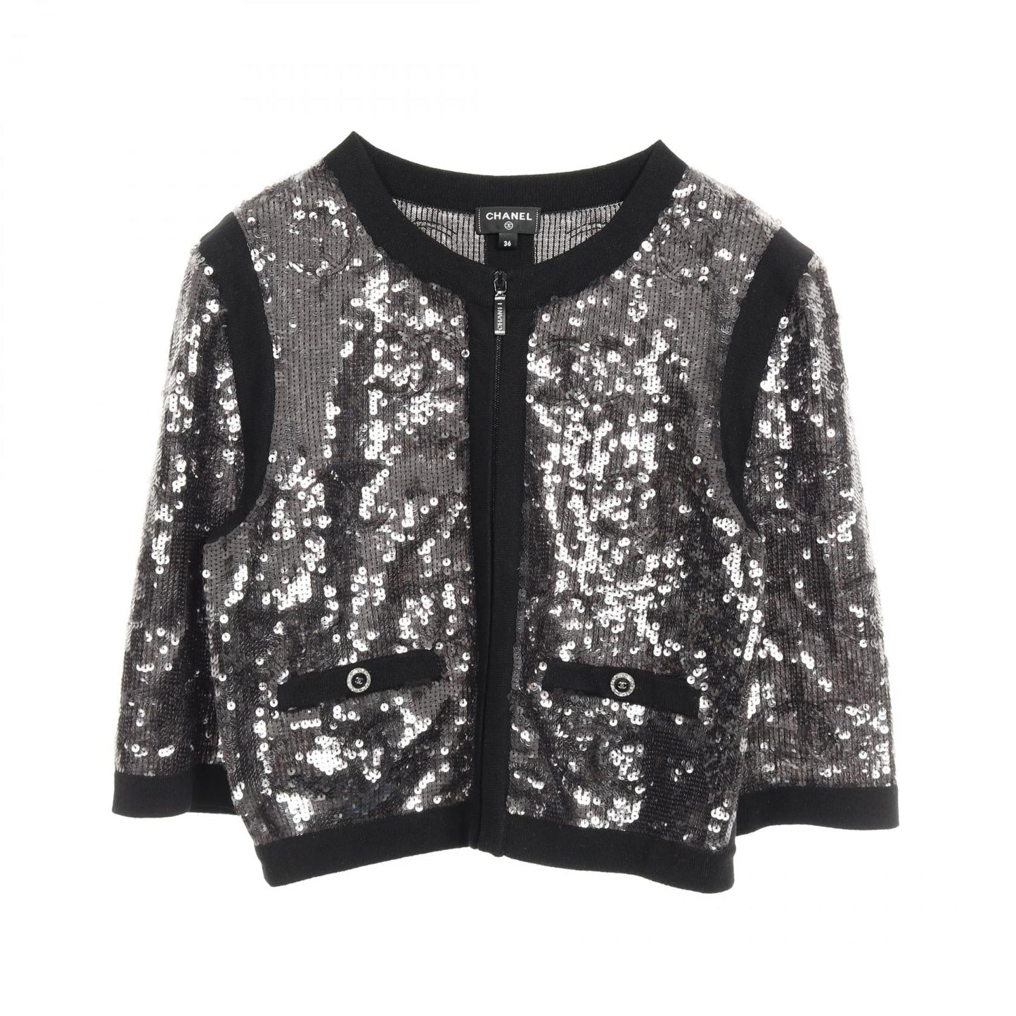 Chanel Coco Mark Sequin Nylon Cotton Jacket Handbag
