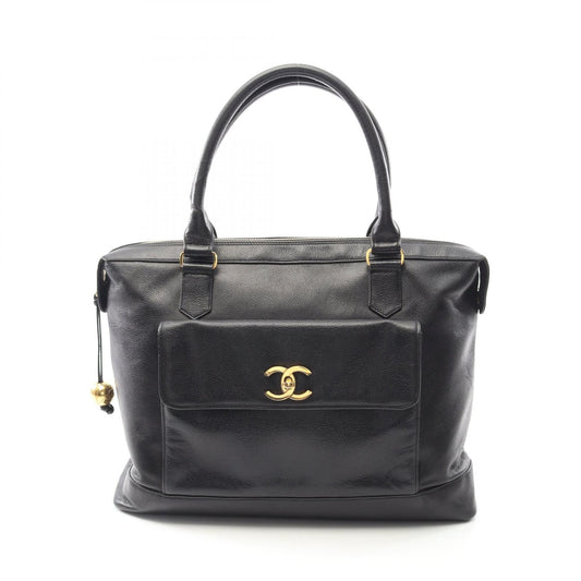 Chanel Coco Mark Grained Calfskin Tote Bag
