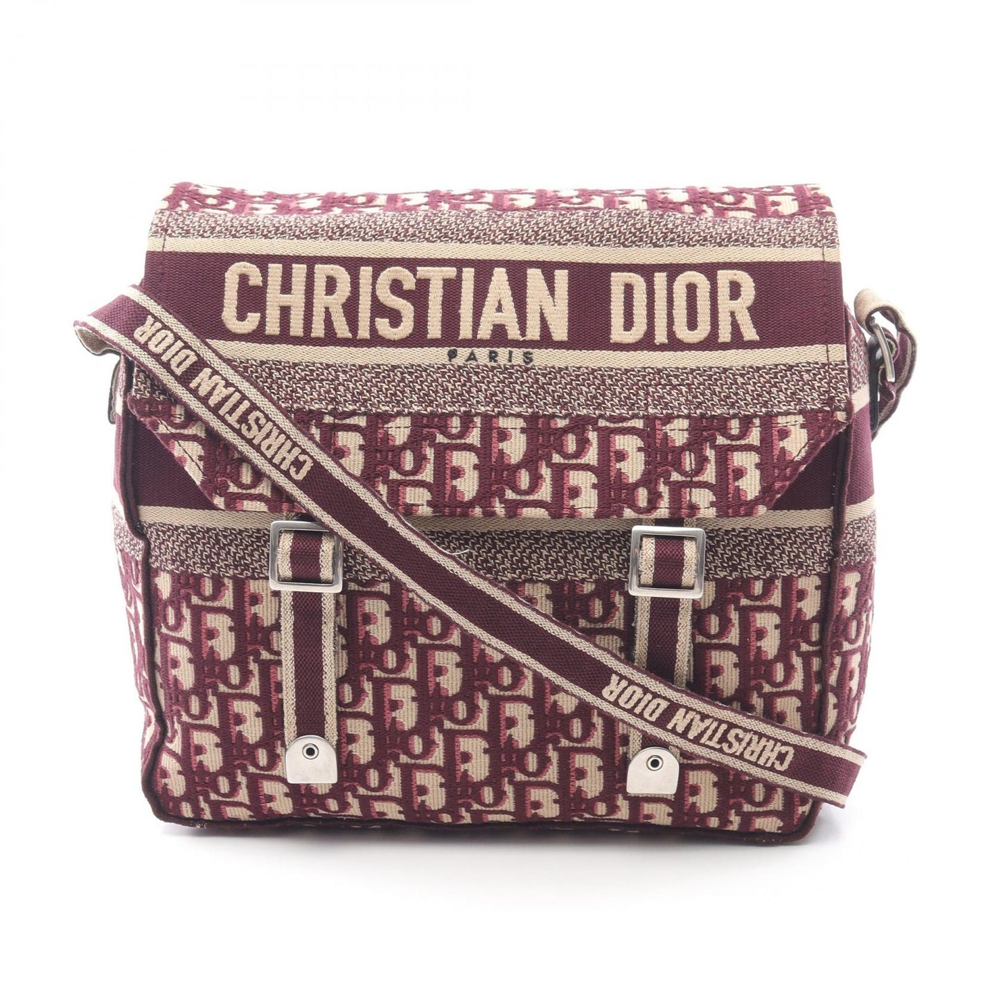 Dior Diorcamp Oblique Canvas Leather Shoulder Bag