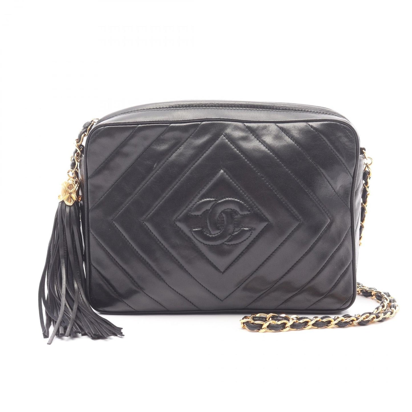 Chanel Coco Mark Diamond Quilting Lambskin Shoulder Bag