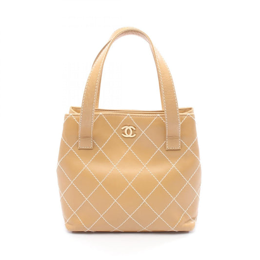 Chanel Wild Stitch Leather Tote Bag