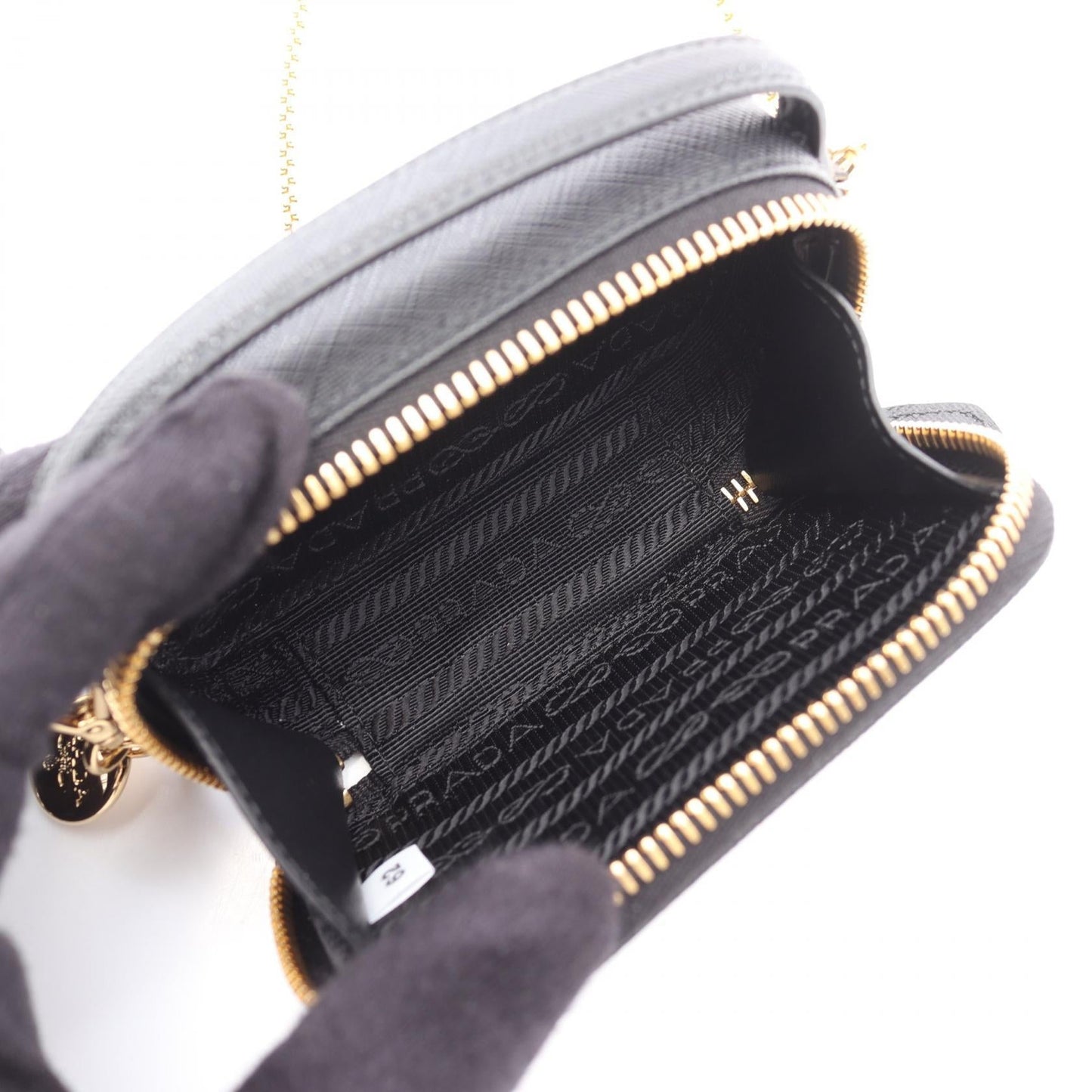 Prada Saffiano Triangle Mini Shoulder Bag Saffiano Leather Shoulder Bag
