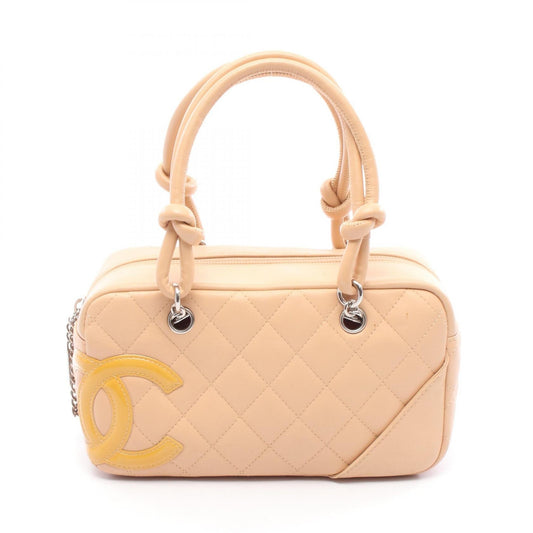 Chanel Cambon Line Leather Patent Leather Handbag