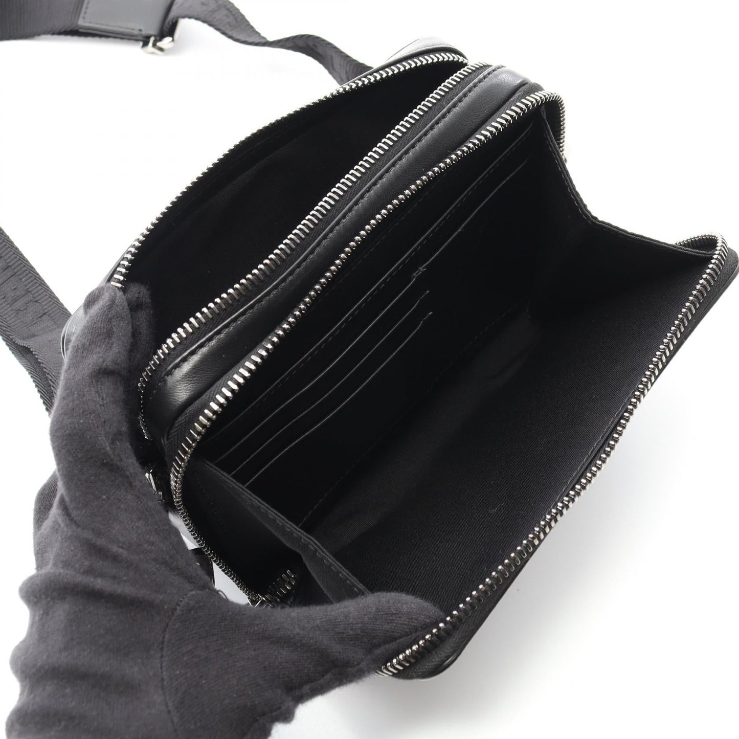 Dior CD Diamond PVC Coated Canvas Leather Shoulder Bag