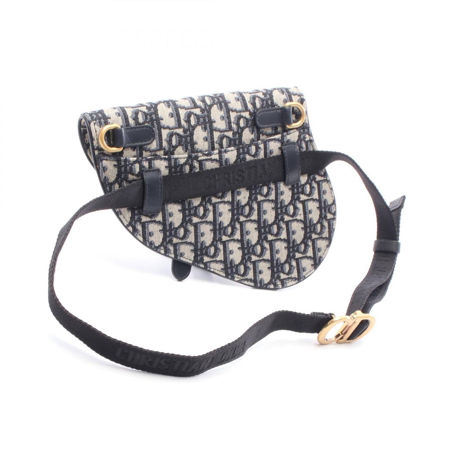 Dior SADDLE Oblique Canvas Leather Waist Bag