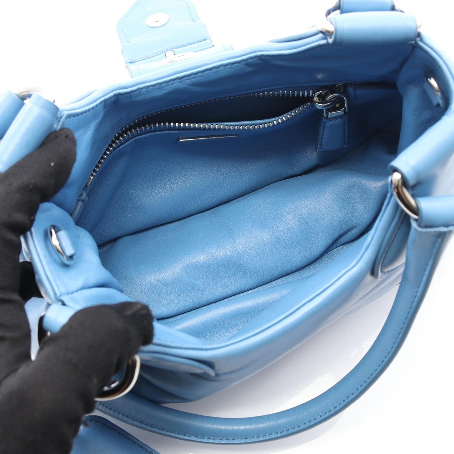 Prada MOON Leather Handbag