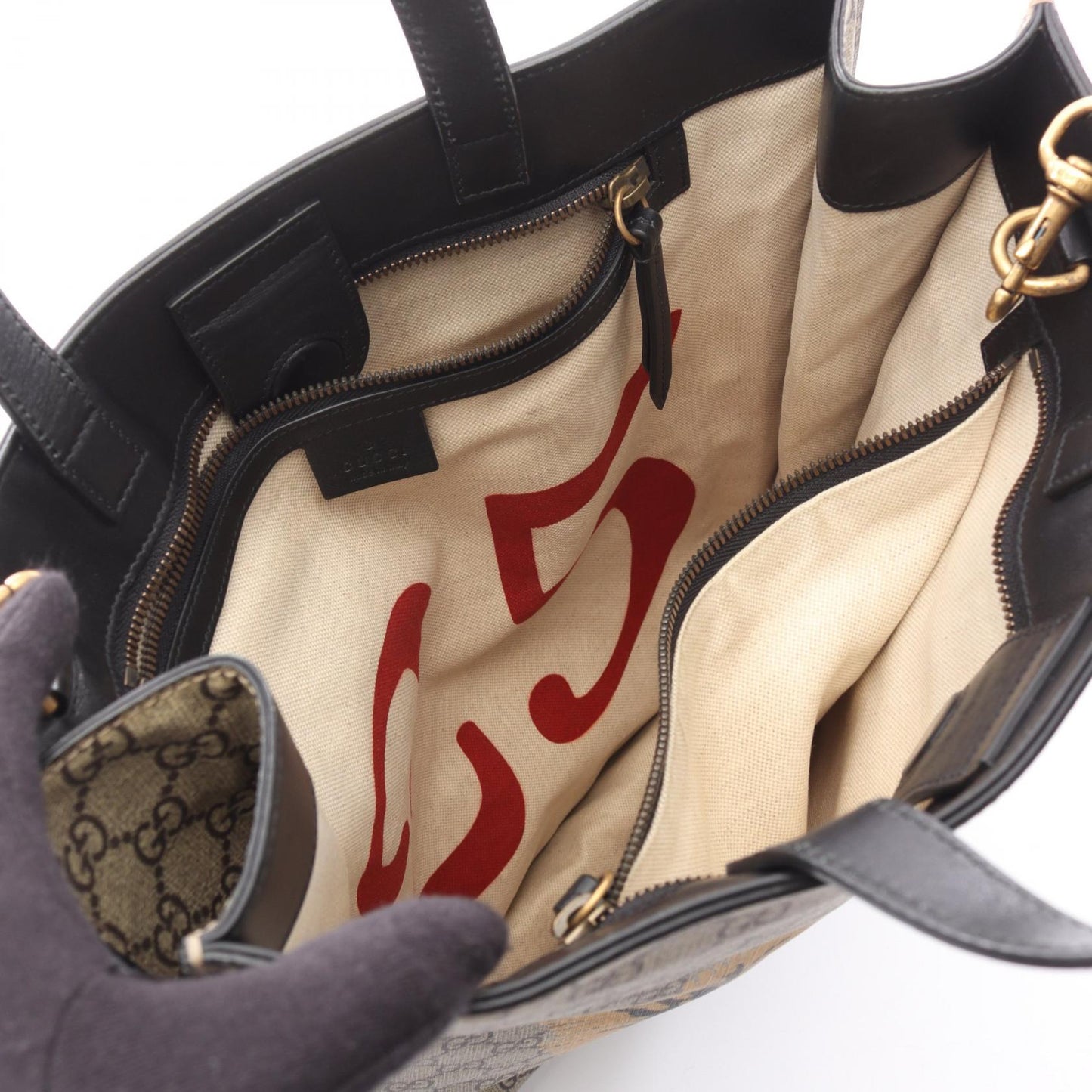 Gucci GG Supreme Tiger PVC Coated Canvas Tote Bag