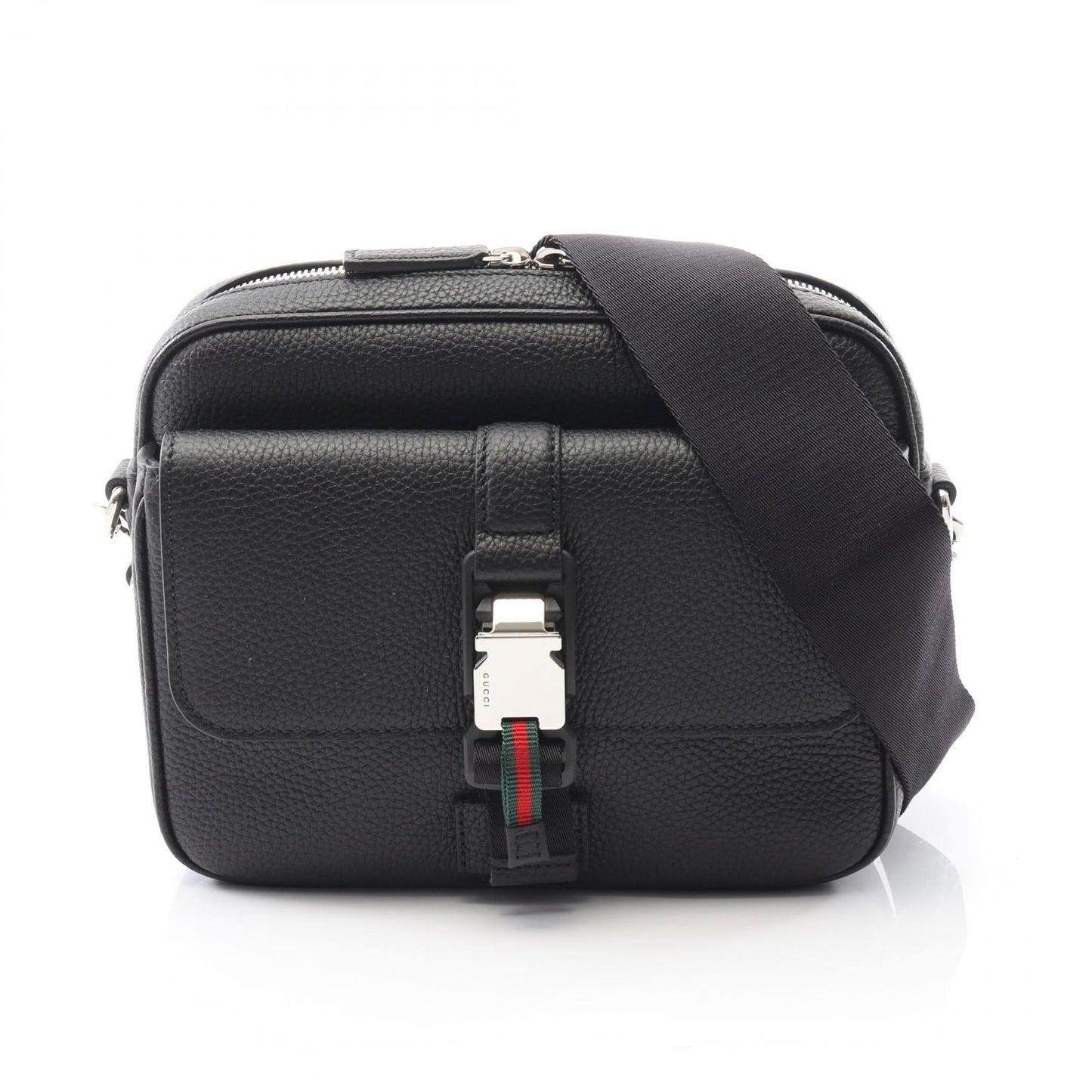 Gucci Web Stripe Leather Shoulder Bag