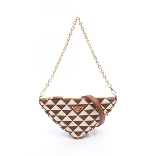 Prada 1BC543 Canvas Leather 2way Shoulder Bag