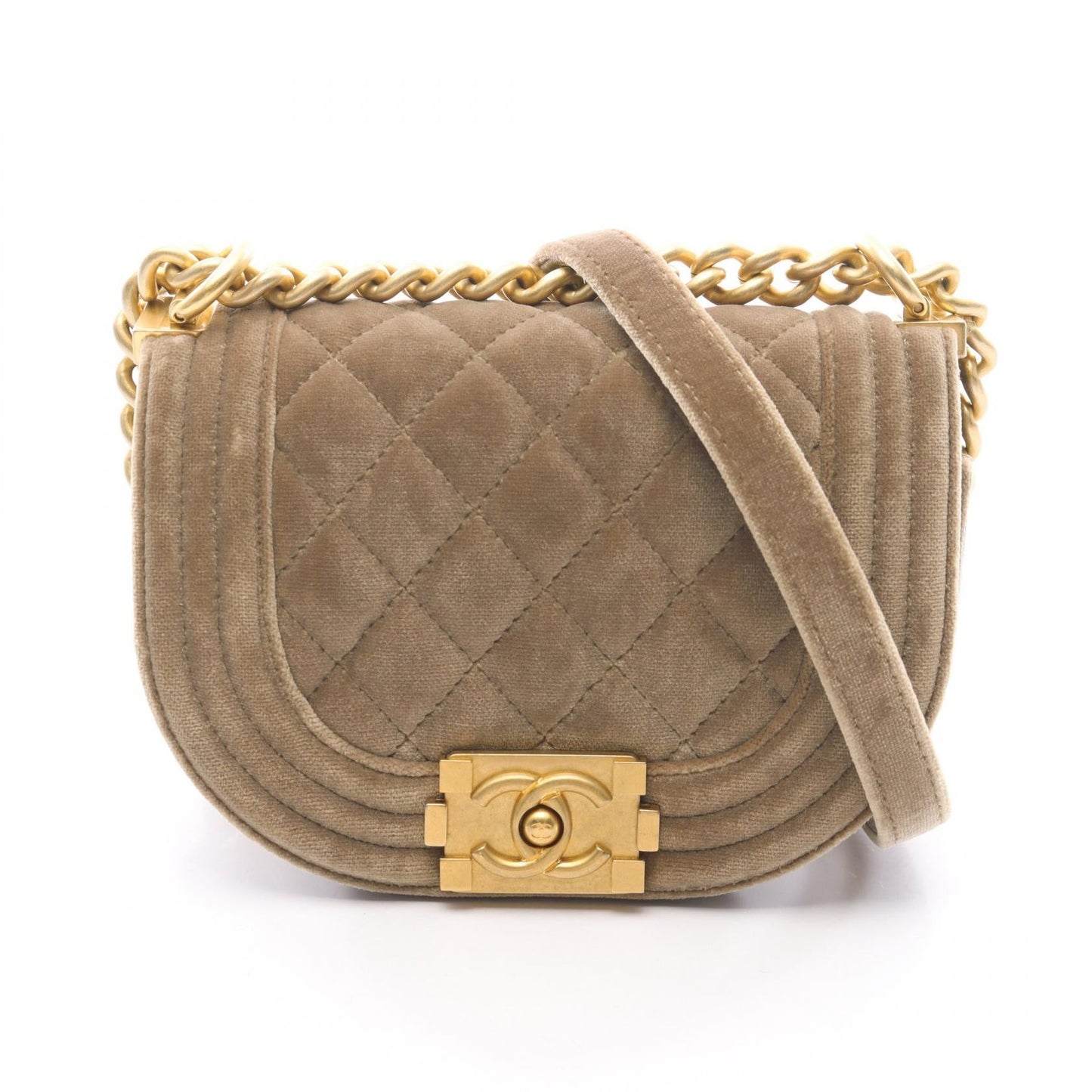 Chanel Boy Chanel Mini Matelassé Fabric Shoulder Bag