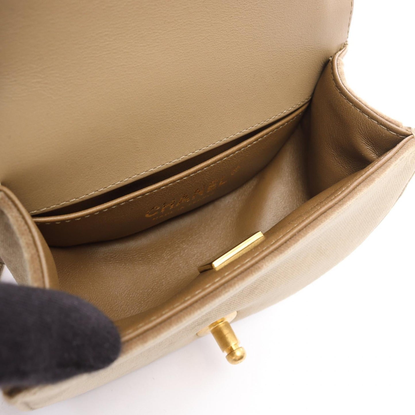 Chanel Boy Chanel Mini Matelassé Fabric Shoulder Bag