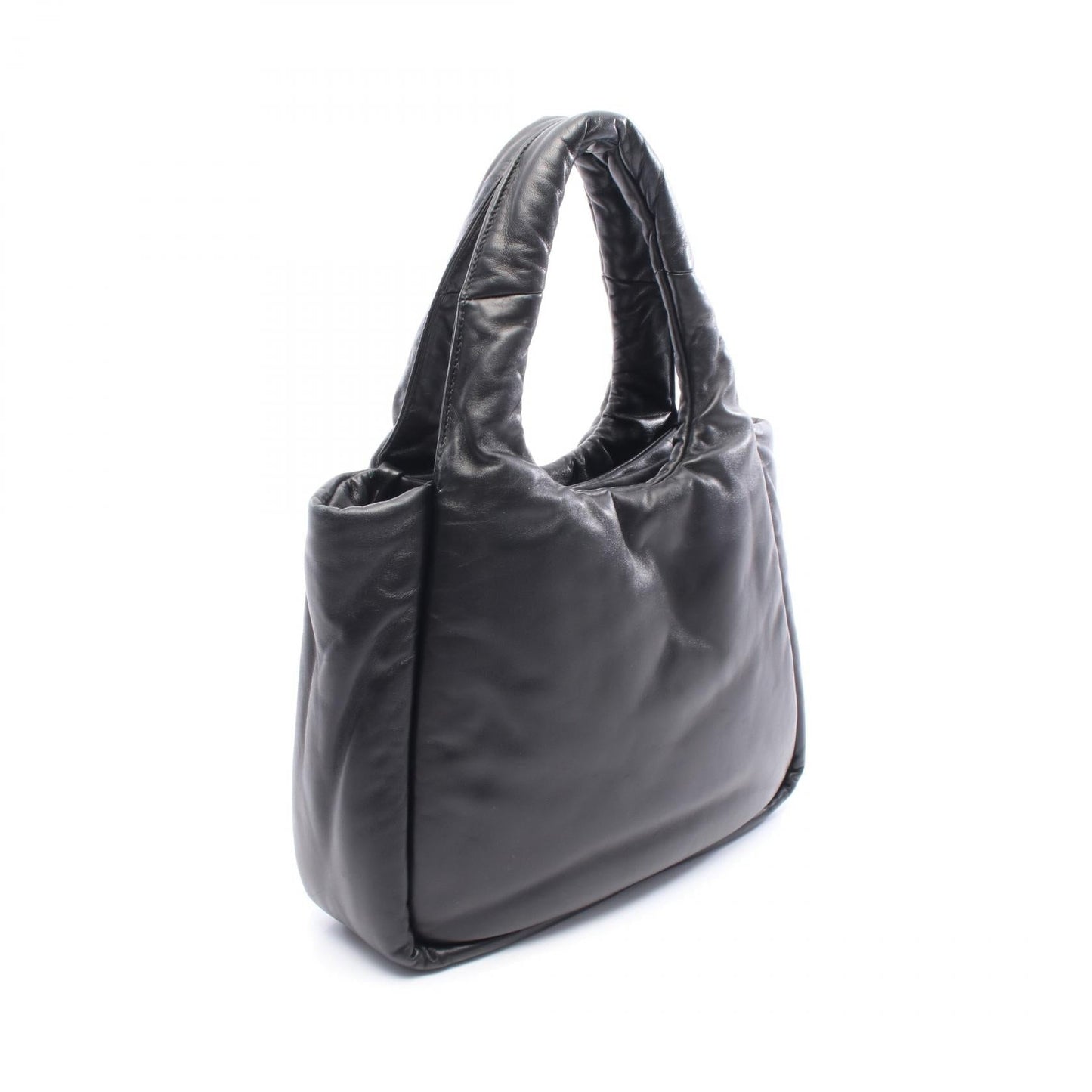 Prada Triangle Logo Leather Handbag