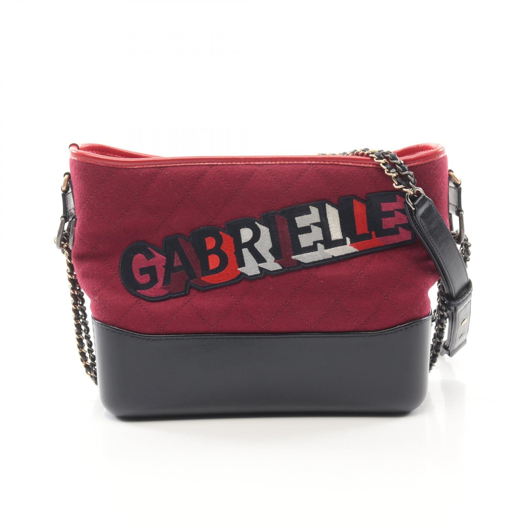 Chanel Gabrielle de Chanel Wool Leather Shoulder Bag
