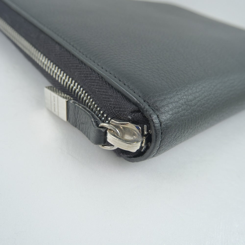 DIOR HOMME Clutch bag Calfskin black Document case unisex(Unisex)
