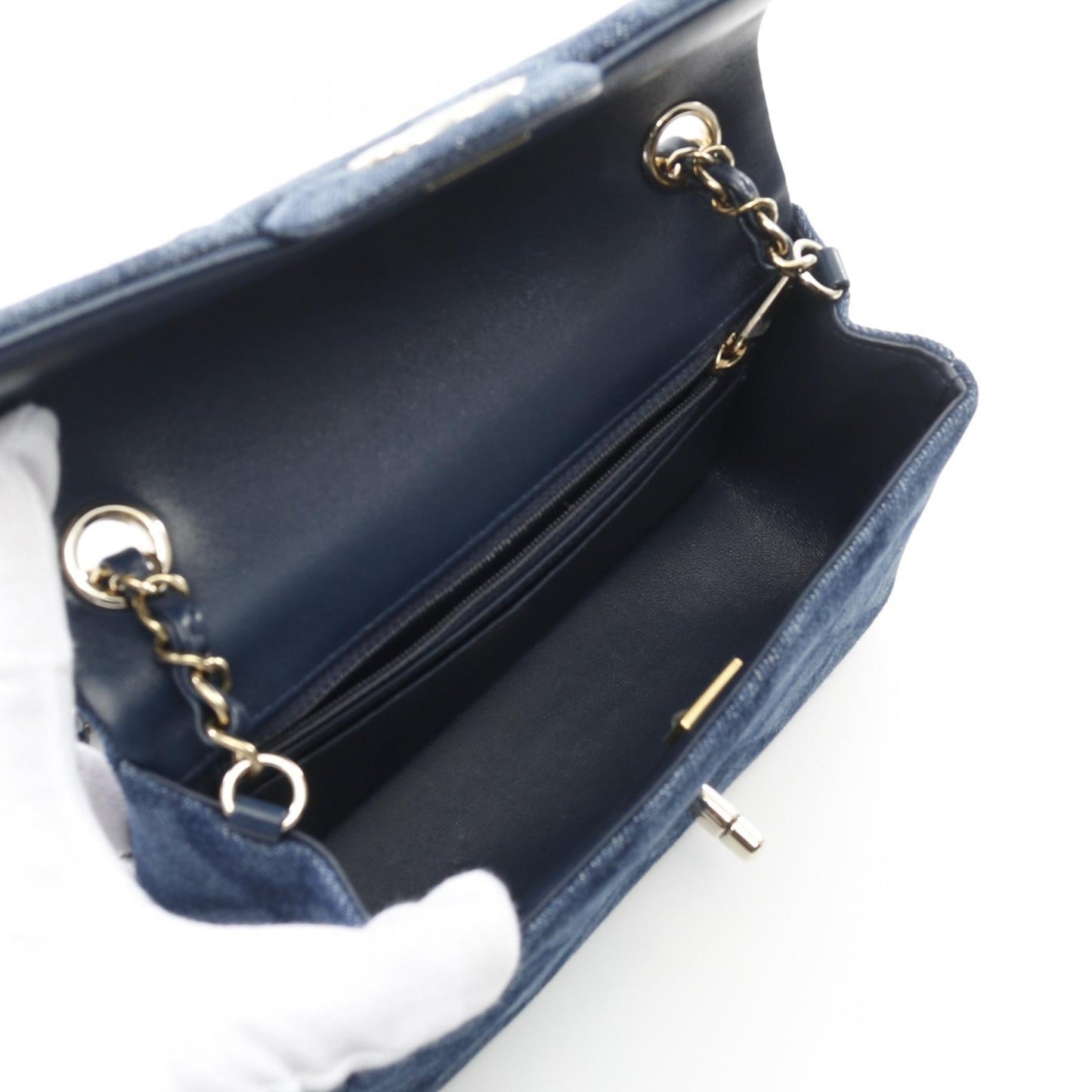Chanel Mini Matelassé 20 Denim Shoulder Bag