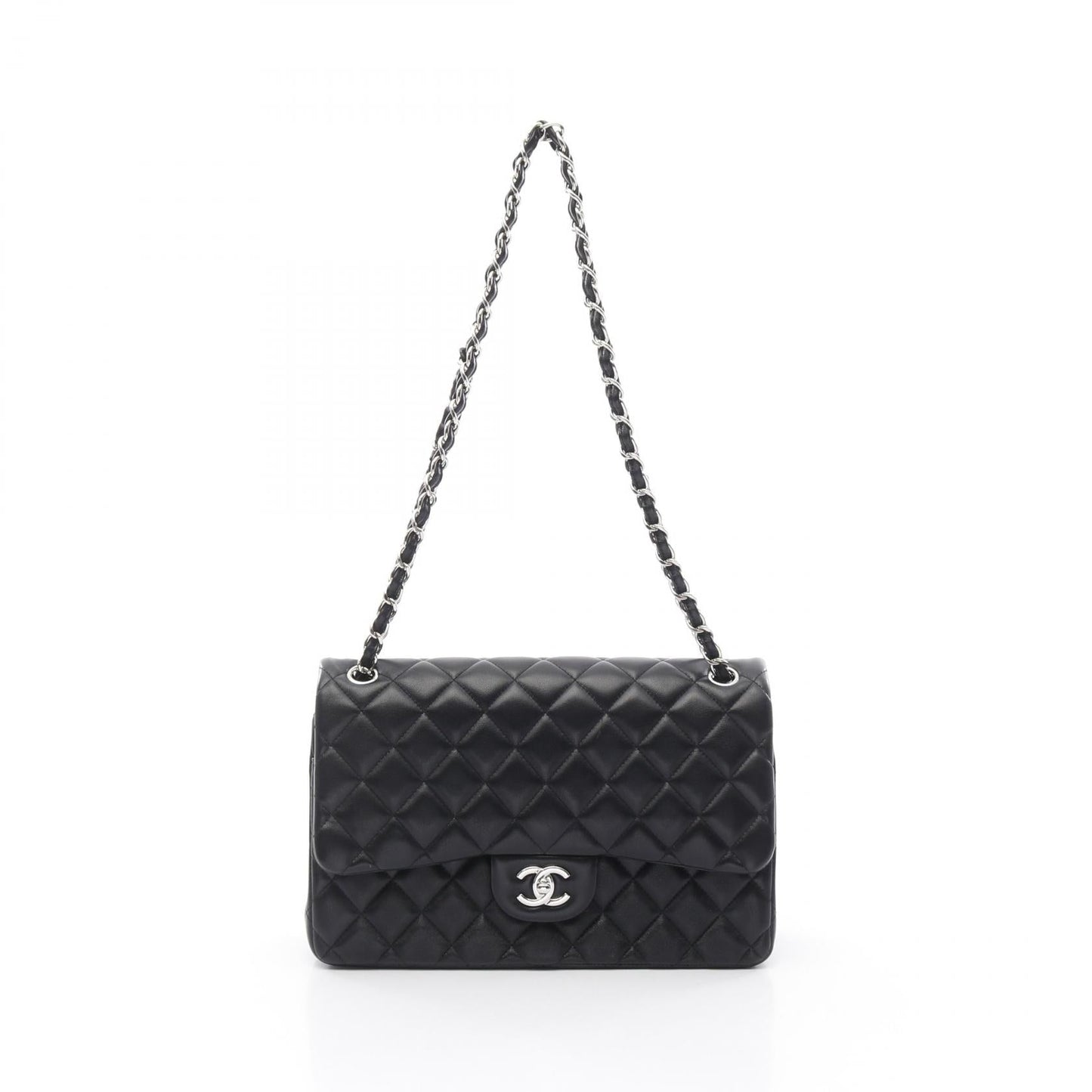 Chanel Classic Large Double Flap Lambskin Shoulder Bag