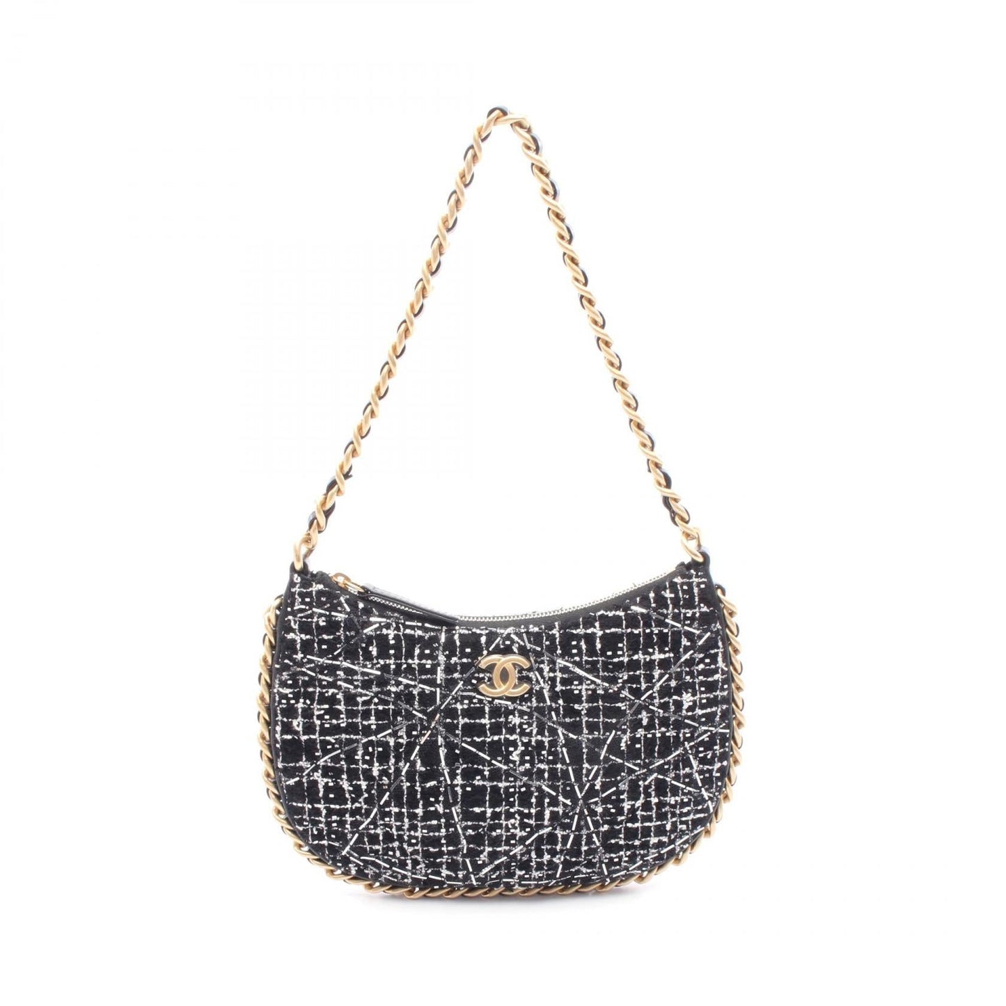 Chanel Coco Mark Fabric Shoulder Bag