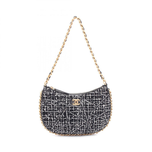 Chanel Coco Mark Fabric Shoulder Bag