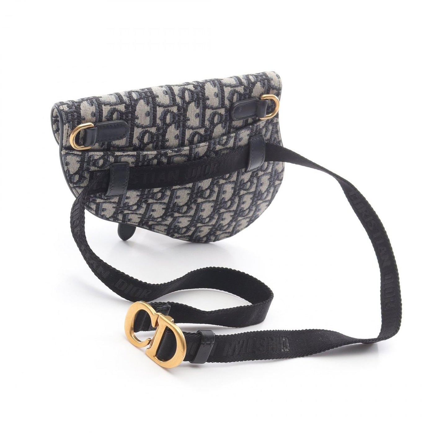 Dior SADDLE Oblique Canvas Leather Waist Bag
