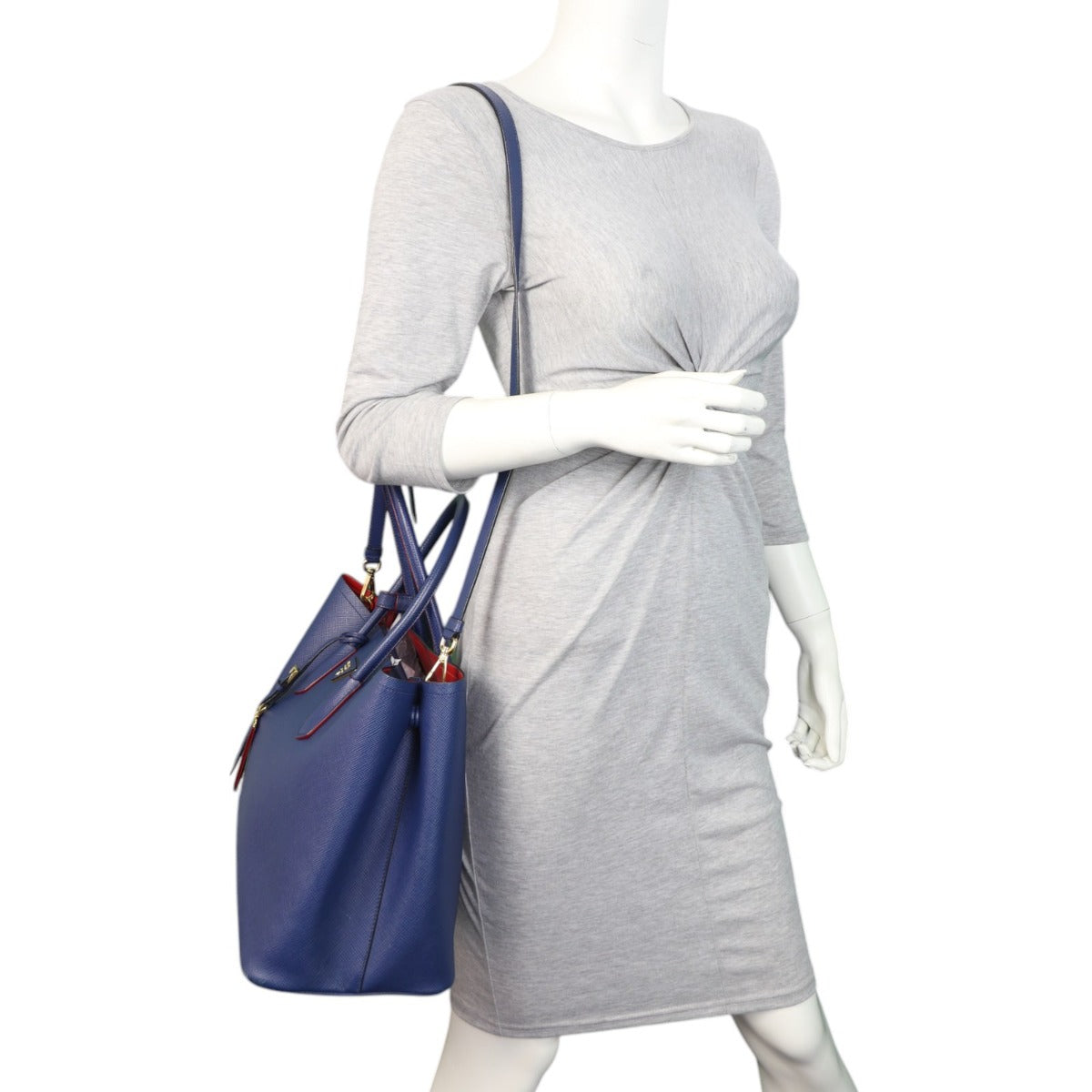 Prada Saffiano Cuir Double Bag Large