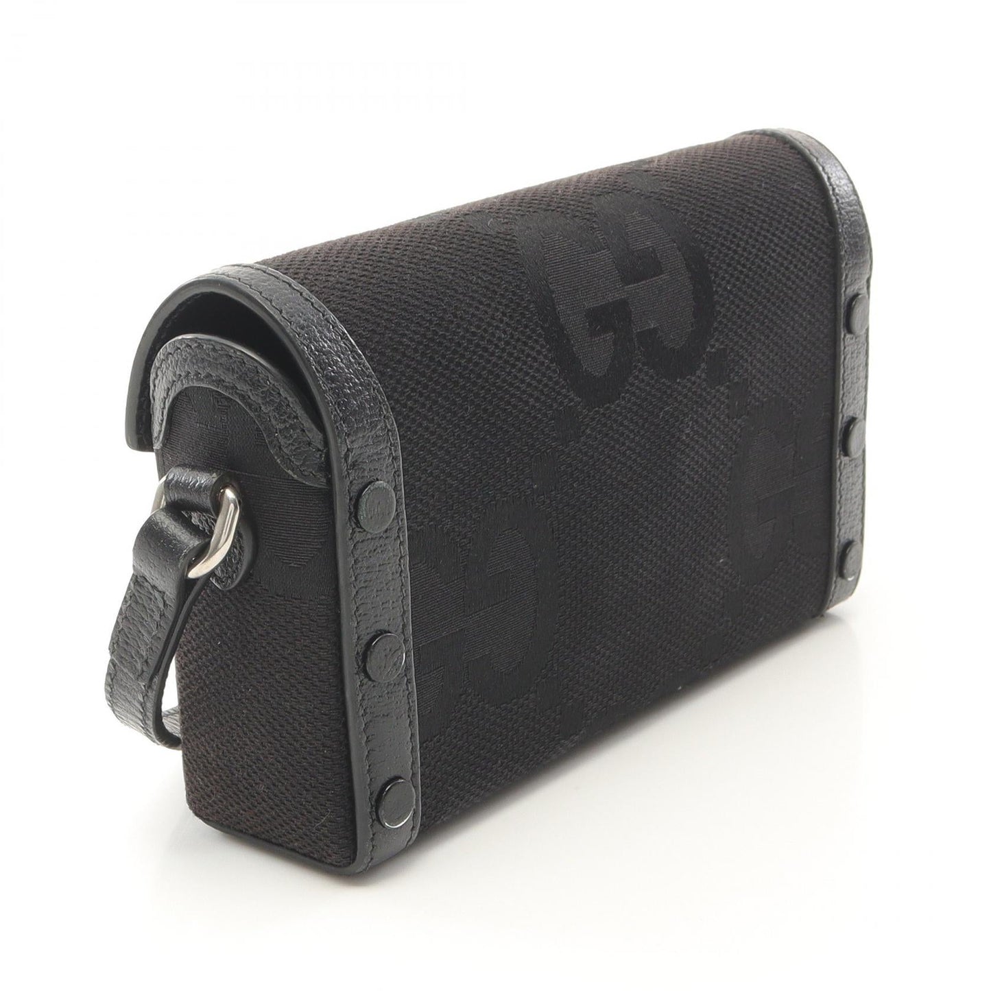 Gucci Horsebit 1955 Jumbo GG Canvas Leather Shoulder Bag