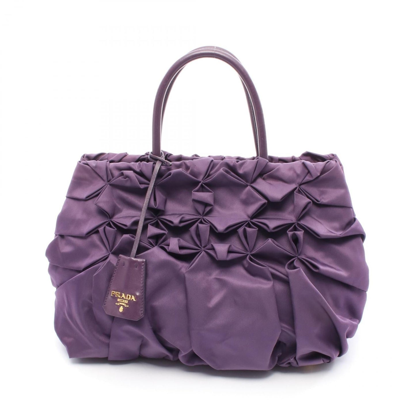 Prada TESSUTO B Nylon Leather Handbag
