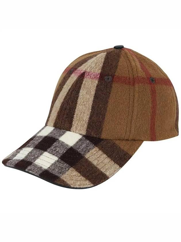Luxury Burberry House Check Wool Ball Cap Brown