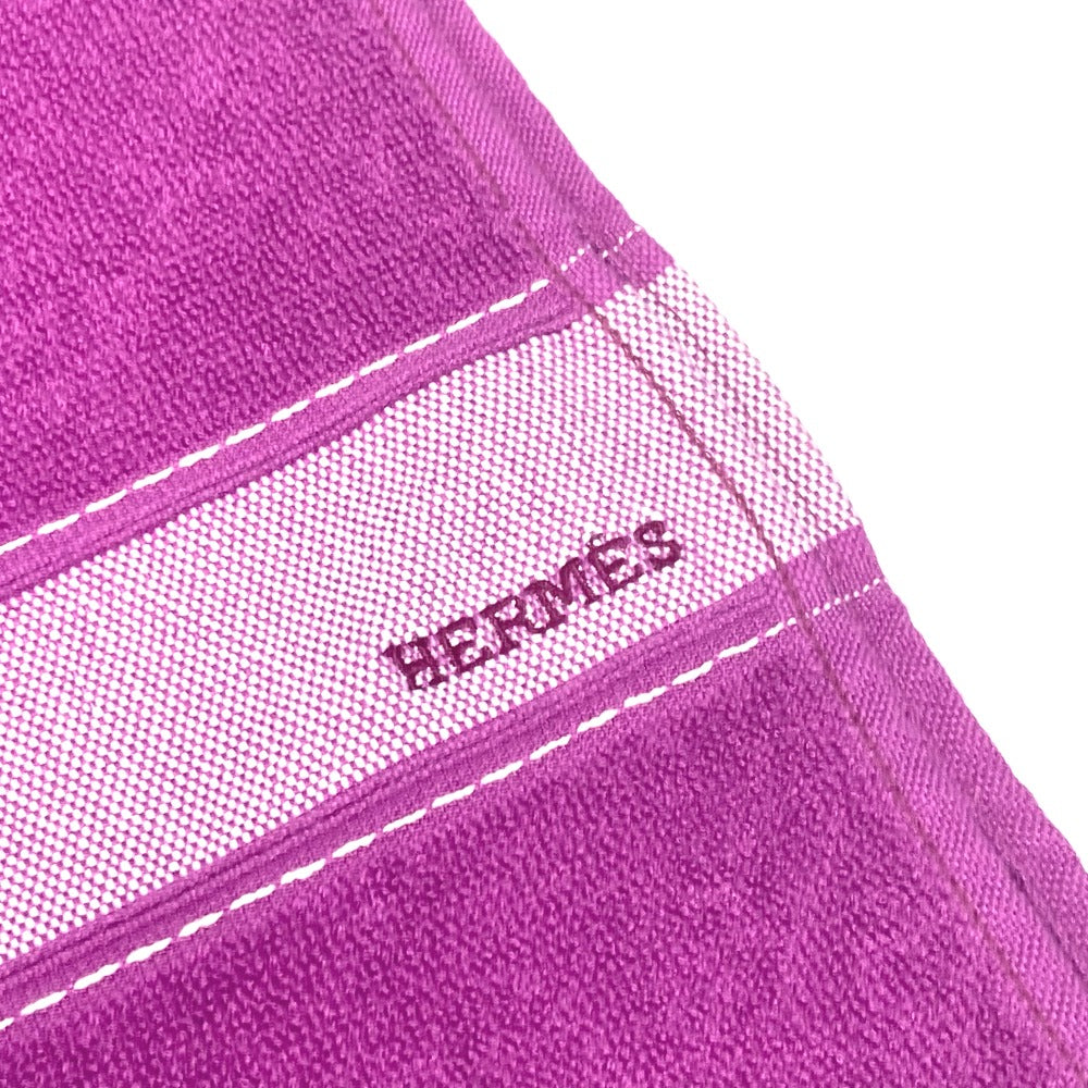 HERMES towel cotton purple Bath towel Interior Throw Blanket Yachting beach towel logo Women