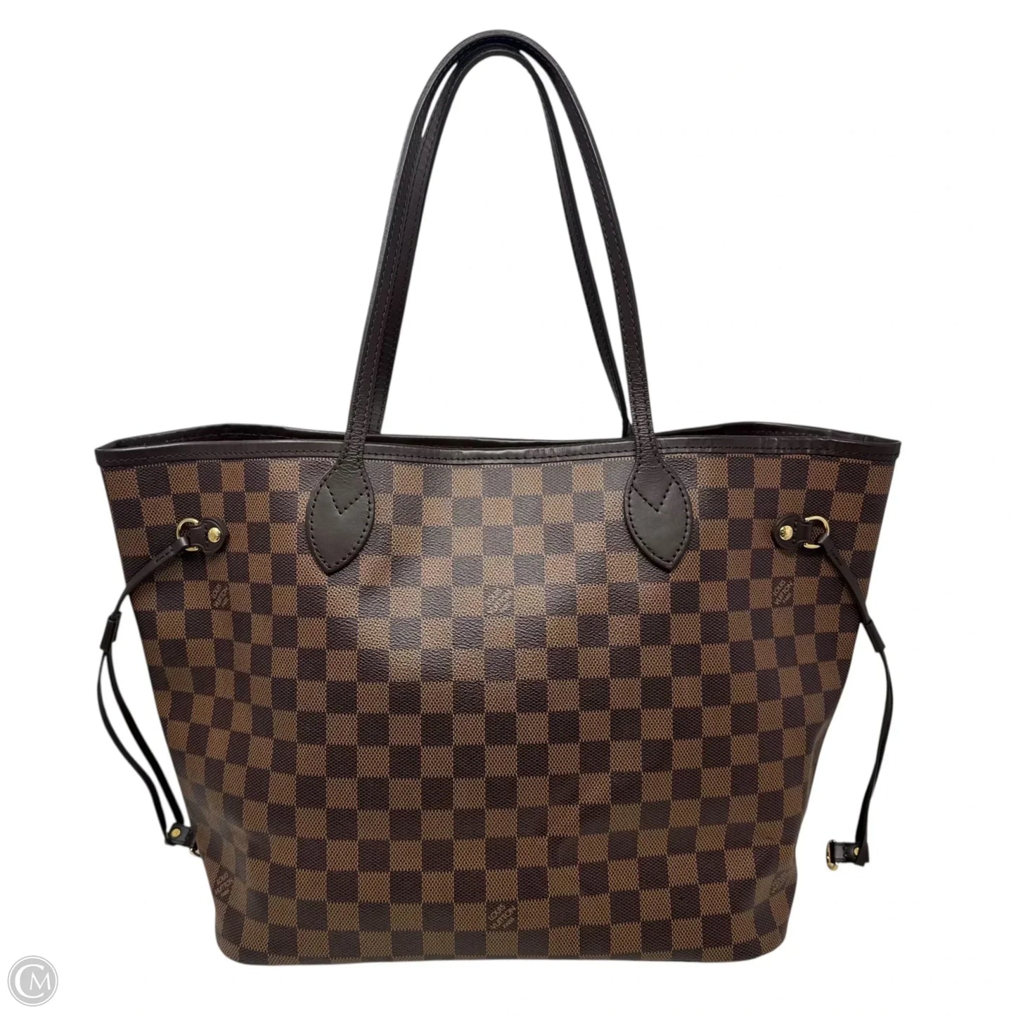 Damier Ebene Neverfull MM Tote Luxury Designer By Louis Vuitton, Size: Medium