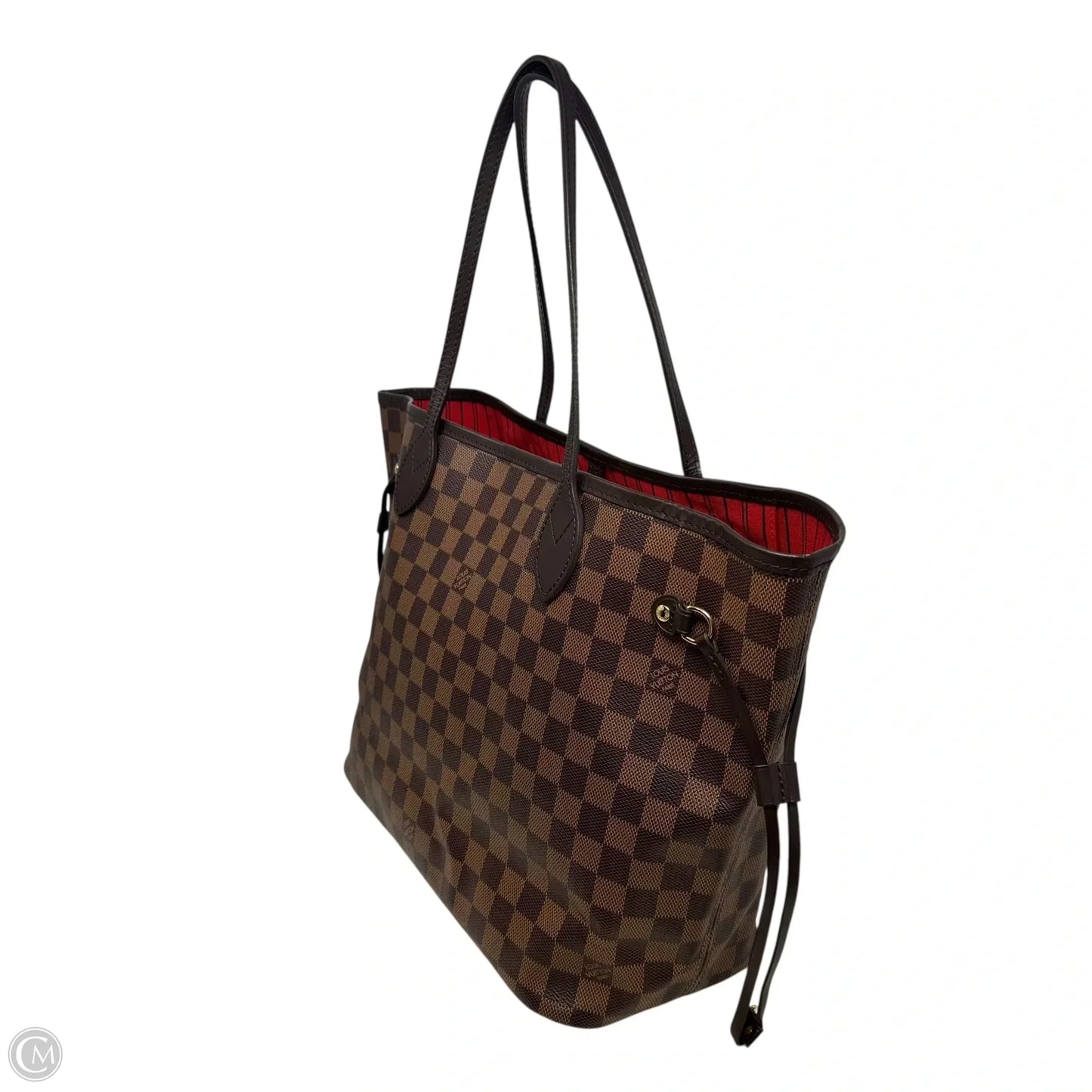Damier Ebene Neverfull MM Tote Luxury Designer By Louis Vuitton, Size: Medium