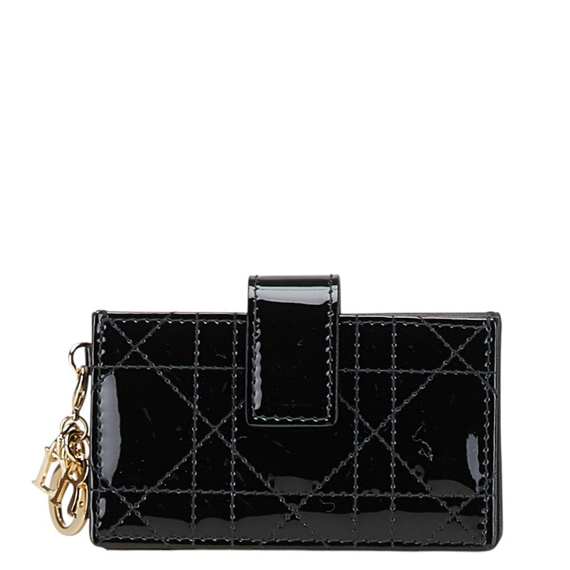 Dior Lady Dior Cannage Patent Leather Card Case
