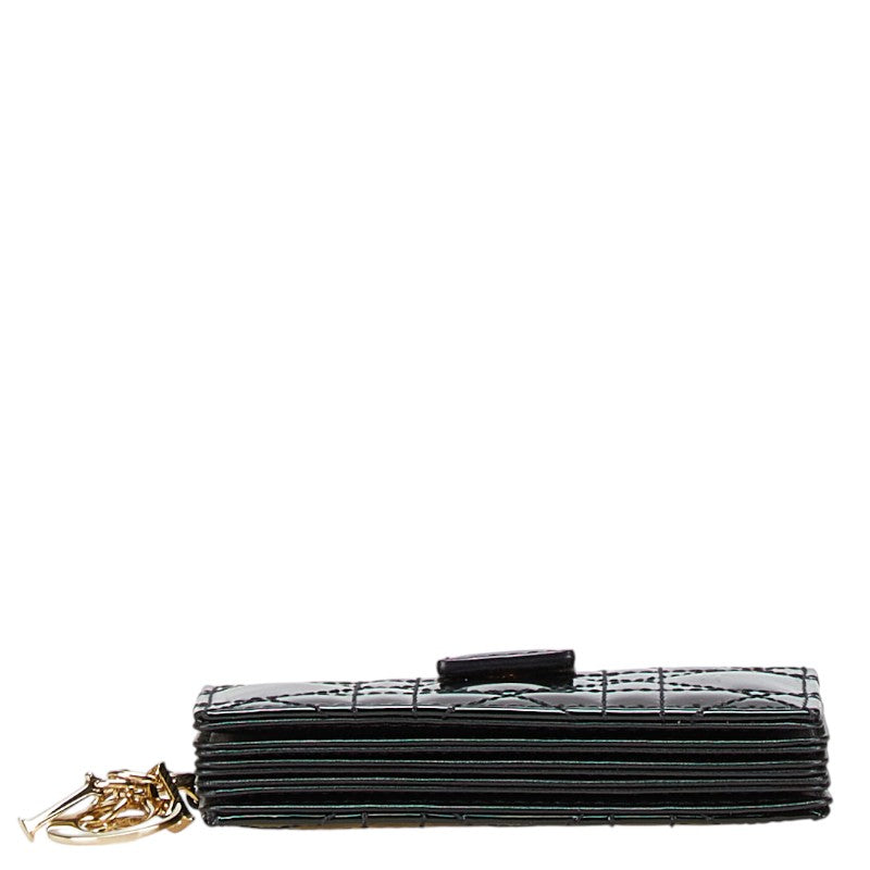 Dior Lady Dior Cannage Patent Leather Card Case