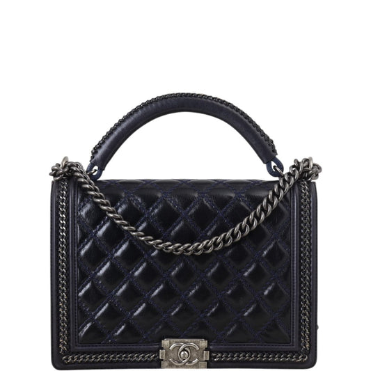 Chanel Boy Top Handle Paris-Rome Large