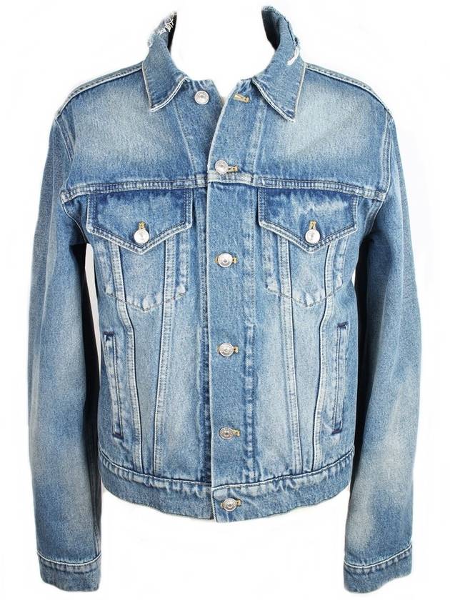 Luxury Balenciaga Trending 2026 Wave logo denim jacket 46