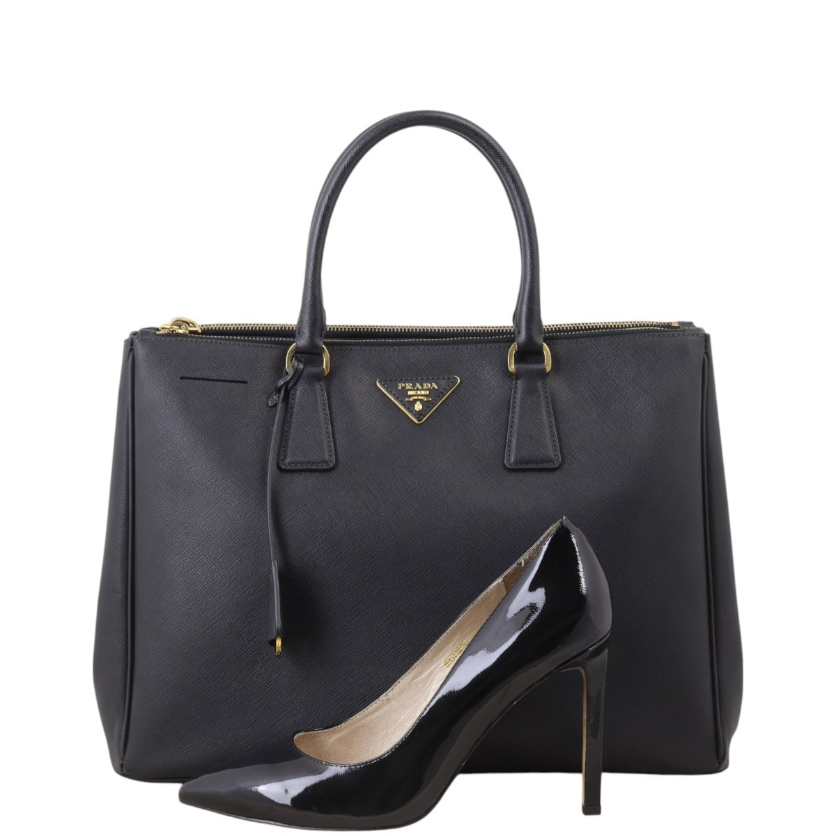 Prada Saffiano Lux Galleria Double Zip Tote Large