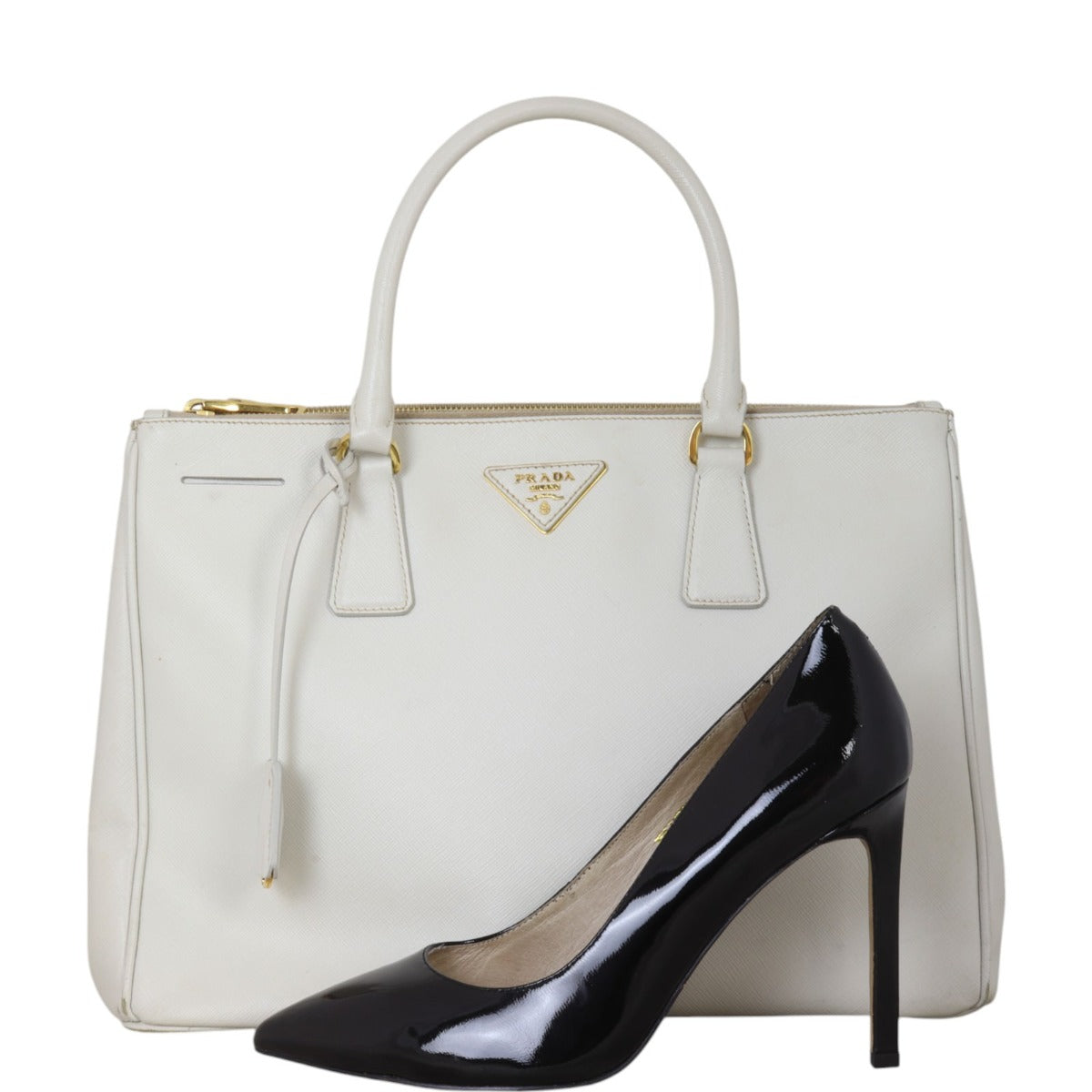 Prada Saffiano Lux Galleria Double Zip Tote Medium