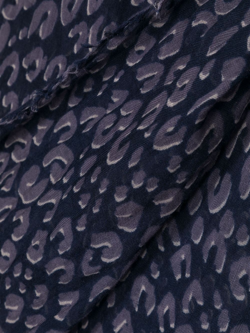 LOUIS VUITTON Cheetah Print Scarf Blue/Grey