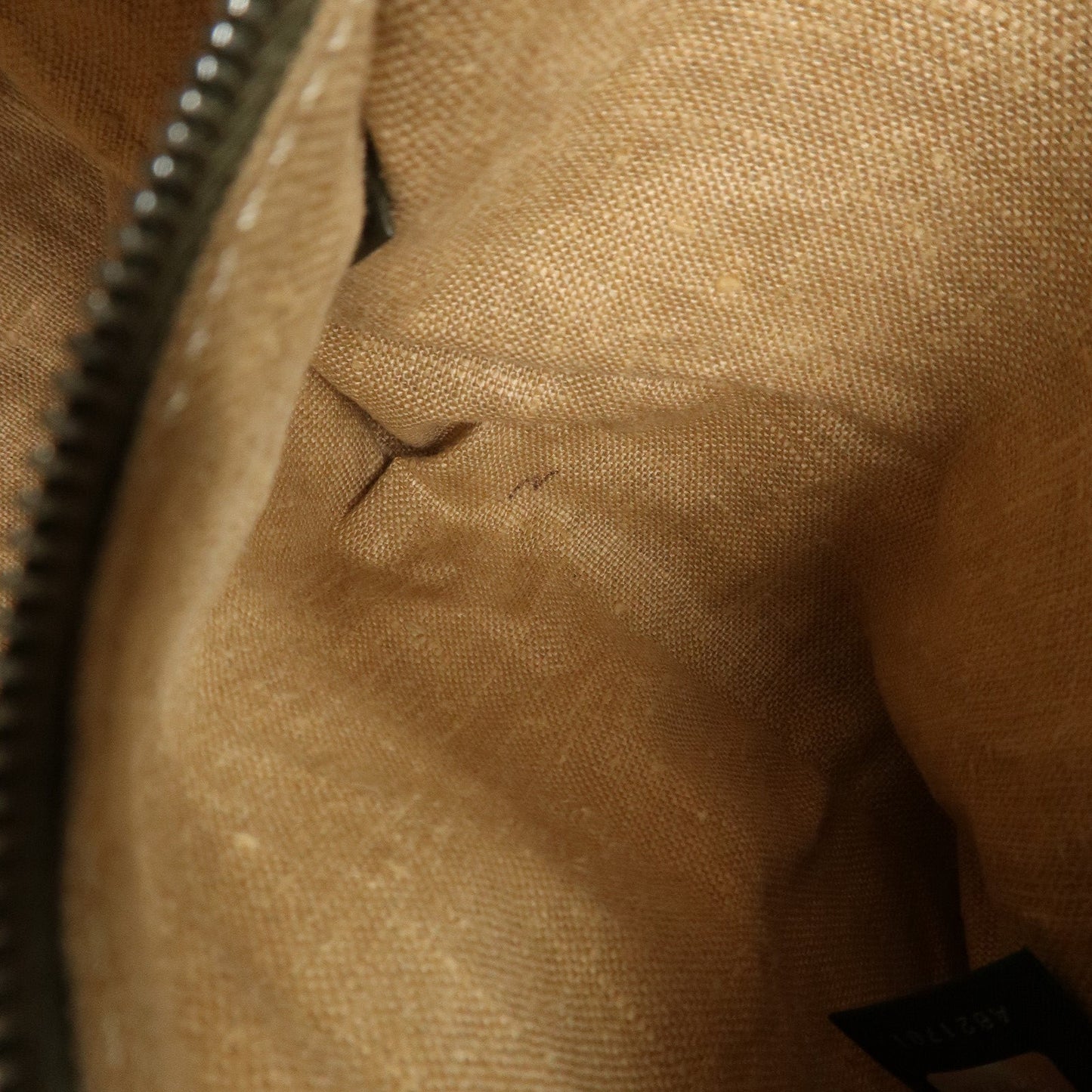 FENDI Selleria Leather Tote Bag Shoulder Bag Khaki 8BN155