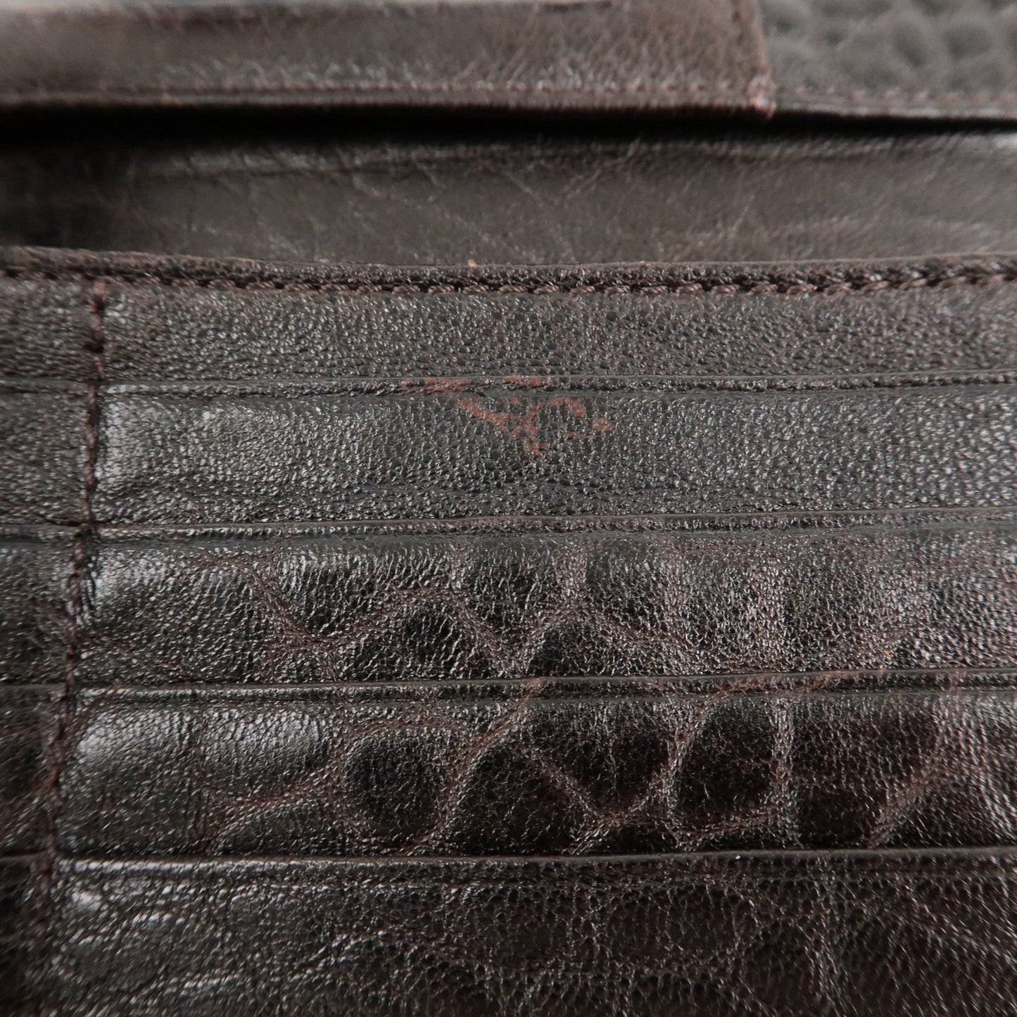 FENDI Zucca Canvas Leather W Hook Bifold Long Wallet 8N0032